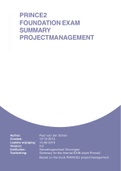 PRINCE2 Projectmanagement Foundation Exam Summary (EN) (Very Complete)