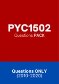 PYC1502 - Exam Questions Papers (2010-2020)