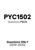 PYC1502 - Exam Questions PACK (2010-2020)