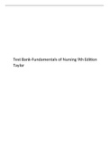 Test Bank-Fundamentals of Nursing 9th Edition Taylor
