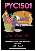 PYC1501 Exam Pack NEW UPDATED For 2022