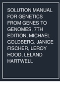 FOR GENETICS  FROM GENES TO  GENOMES, 7TH  EDITION, MICHAEL  GOLDBERG, JANICE  FISCHER, LEROY  HOOD, LELAND  HARTWELL