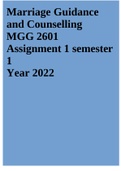 MGG 2601 Assignment 1 semester 1 Year 