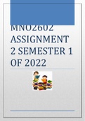 MNO2602 ASSIGNMENTS 1 & 2 FOR SEMESTER 1 OF 2022
