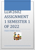 LLW2602 ASSIGNMENT 1 SEMESTER 1 OF 2022 [882152]