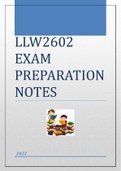 LLW2602 EXAM STUDY NOTES 2022