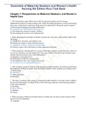 Exam (elaborations) ESSENTIALS OF NURSING5TH Edition Ricci Test Bank 
