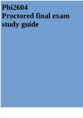 Phi2604 Proctored final exam study guide