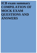 ICB exam summary COMPILATION OF MOCK EXAM QUESTIONS AND ANSWERS
