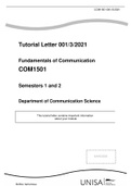 COM1501 2021 Tutorial letter 