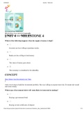  Bus 100 Unit 4 Milestone 4 Study Guide Questions with Answers Graded A+