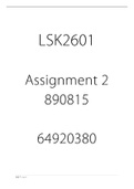 LSK2601 assignment 02 (Marked)