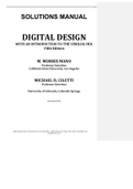 Digital Design, Mano - Solutions, summaries, and outlines.  2022 updated