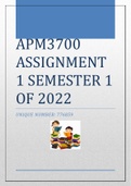 APM3700 ASSIGNMENT 1 SEMESTER 1 OF 2022 [776859]