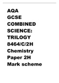 AQA GCSE COMBINED SCIENCE TRILOGY 8464-C-2H Chemistry Paper 2H