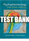 Psychopharmacology Drugs the Brain and Behavior 3rd Edition Meyer Nursing Test Bank.pdf QUETIONS AND ANSWERS