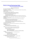 Class notes PHA3112 Clinical Pharmacology Notes 