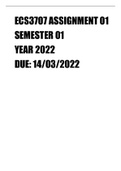 ECS3707 - Development Economics (ECS3707) Assignment 01 Semester 01 year 2022