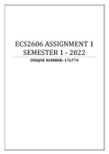 ECS2606 ASSIGNMENT 1 SEMESTER 1 - 2022 (176774)