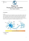 Physics for Life scientists human conditions