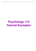 Psychology 114 Notes and Tutorials