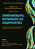 Geslaagde thesis VU Amsterdam 2022 - Bestuur en Organisatiewetenschappen - Verbeteren onderlinge samenwerking hulporganisaties  Amsterdam- Maart 2022