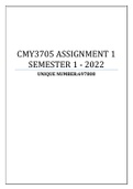 CMY3705 ASSIGNMENT 1 SEMESTER 1 - 2022 (697808)