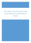 Foundations of Business 5th Edition Pride  Test Bank All Chapters.