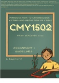 CMY1502 Assignment 1 2022