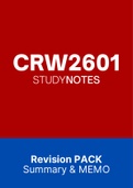 CRW2601 - Summarised NOtes