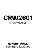 CRW2601 - Summarised NOtes