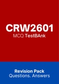 CRW2601 - MCQ Test BAnk (2022)