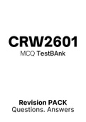CRW2601 - MCQ TestBAnk (2022) 