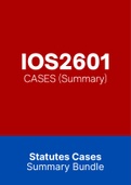 IOS2601 - Interpretation Of Statutes (CASES SUMMARY)