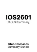 IOS2601 - Interpretation Of Statutes - CASES SUMMARY