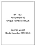 BPT1501 Assignment 5