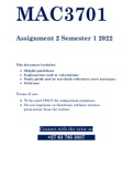 MAC3701 - ASSIGNMENT 02 SOLUTIONS (SEMESTER 01 - 2022)
