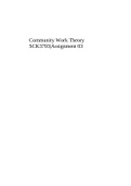 Community Work Theory SCK3703|Assignment 03