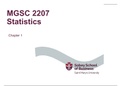 Complete Course Notes for Introductory Statistics (MGSC 2207)
