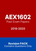 AEX1602 - Exam Questions PACK (2018-2020)