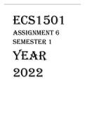 ECS1501 - Economics IA (ecs1501) ASSIGNMENT 06 SEMESTER 01 YEAR 2022