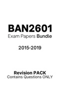 BAN2601 - Exam Questions PACK (2015-2019)