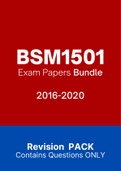 BSM1501 - Exam Questions PACK (2016-2020)