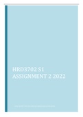 HRD3702 ASSIGNMENT 2 SEMESTER 1 2022