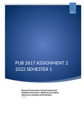 PUB 2617 ASSIGNMENT 2 SEMESTER 1 2022 ANSWERS