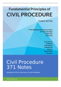 Full course summary for civil procedure year module
