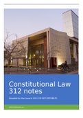 Constitutional Law 312 comprehensive summary