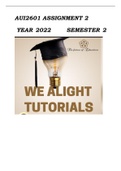 AUI2601 ASSIGNMENT 2 YEAR 2024 FOR SEM 1 CALL 