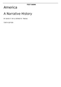 America A NARRATIVE HISTORY, Tindall - Exam Preparation Test Bank (Downloadable Doc)