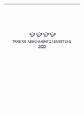 TAX3705 ASSIGNMENT 2 SEMESTER 1 2022